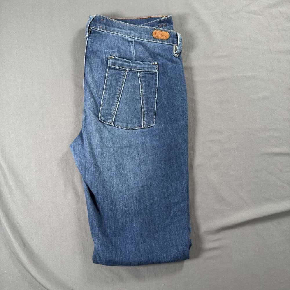 Dittos Jeans Womens 28 Mid Rise Legging Stretch Denim Hearts Embroidered Pocket